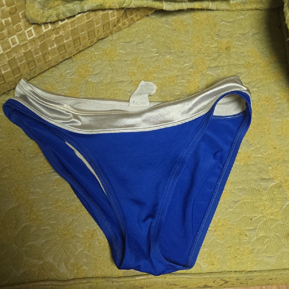 Vintage -Blue and Silver Bikini Bottom